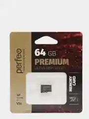 Карта памяти Perfeo microSDXC 64GB High-Capacity (Class 10) UHS-3