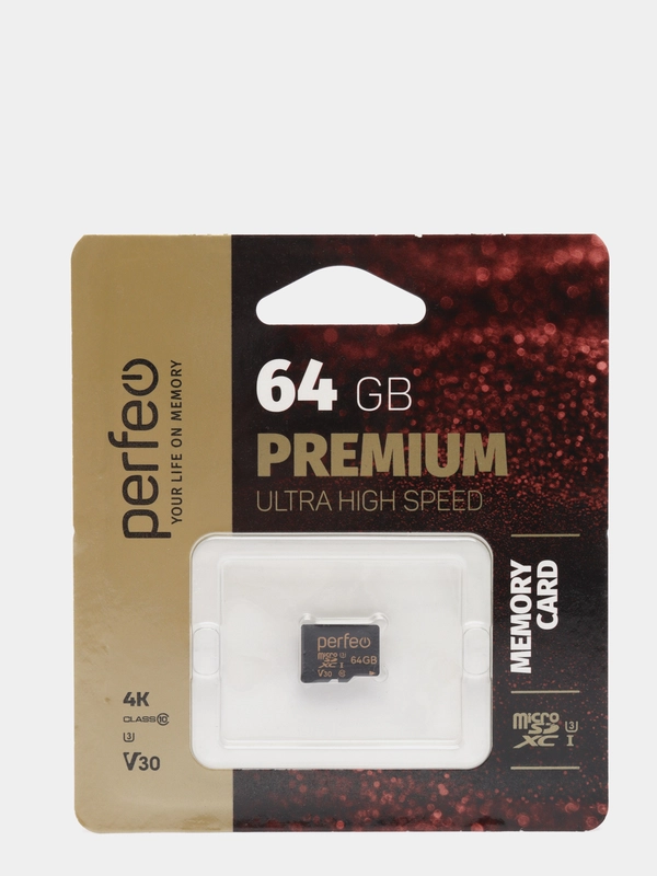 Карта памяти Perfeo microSDXC 64GB High-Capacity (Class 10) UHS-3