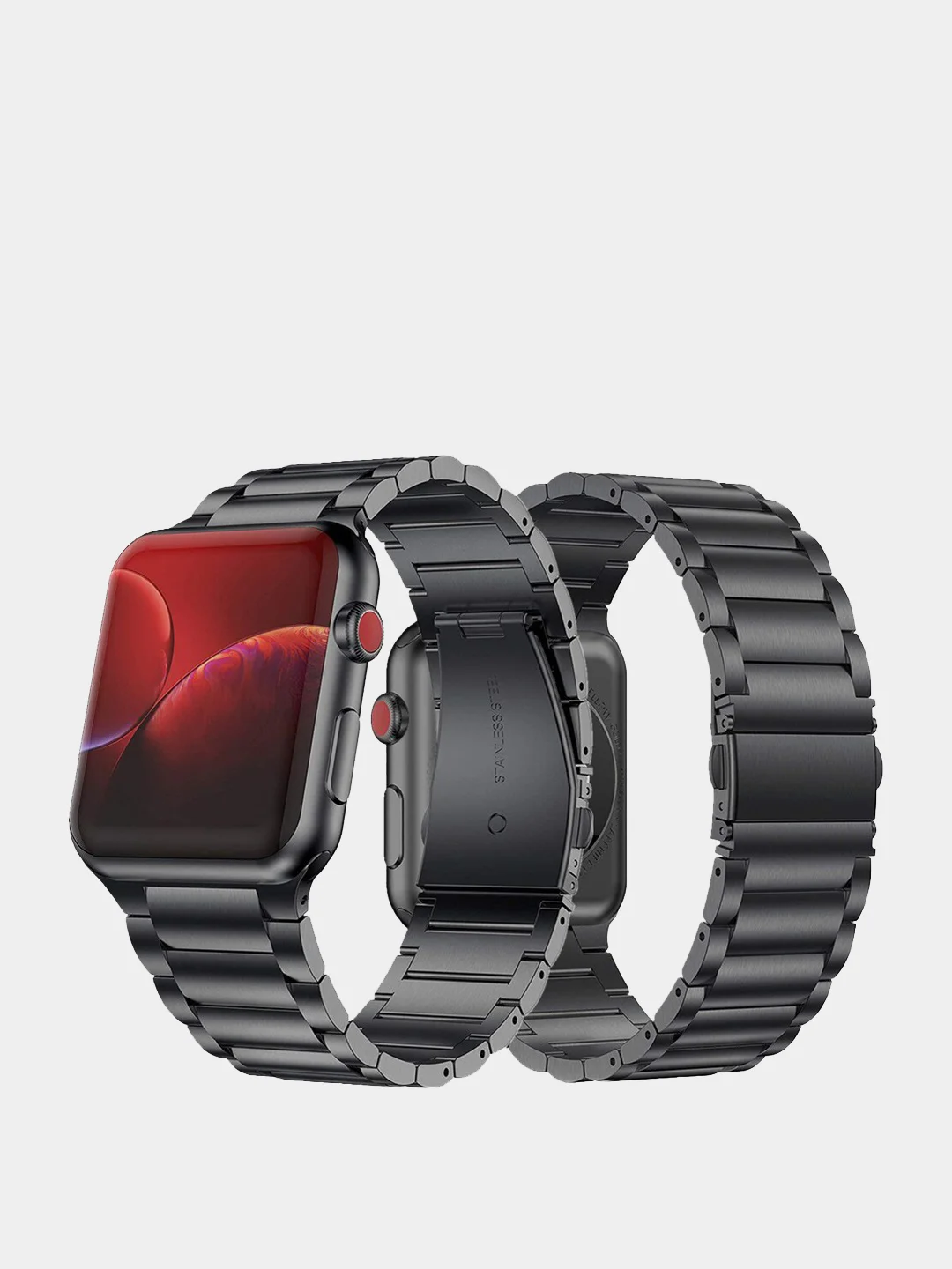 Черный ремешок для Apple Watch, стальной