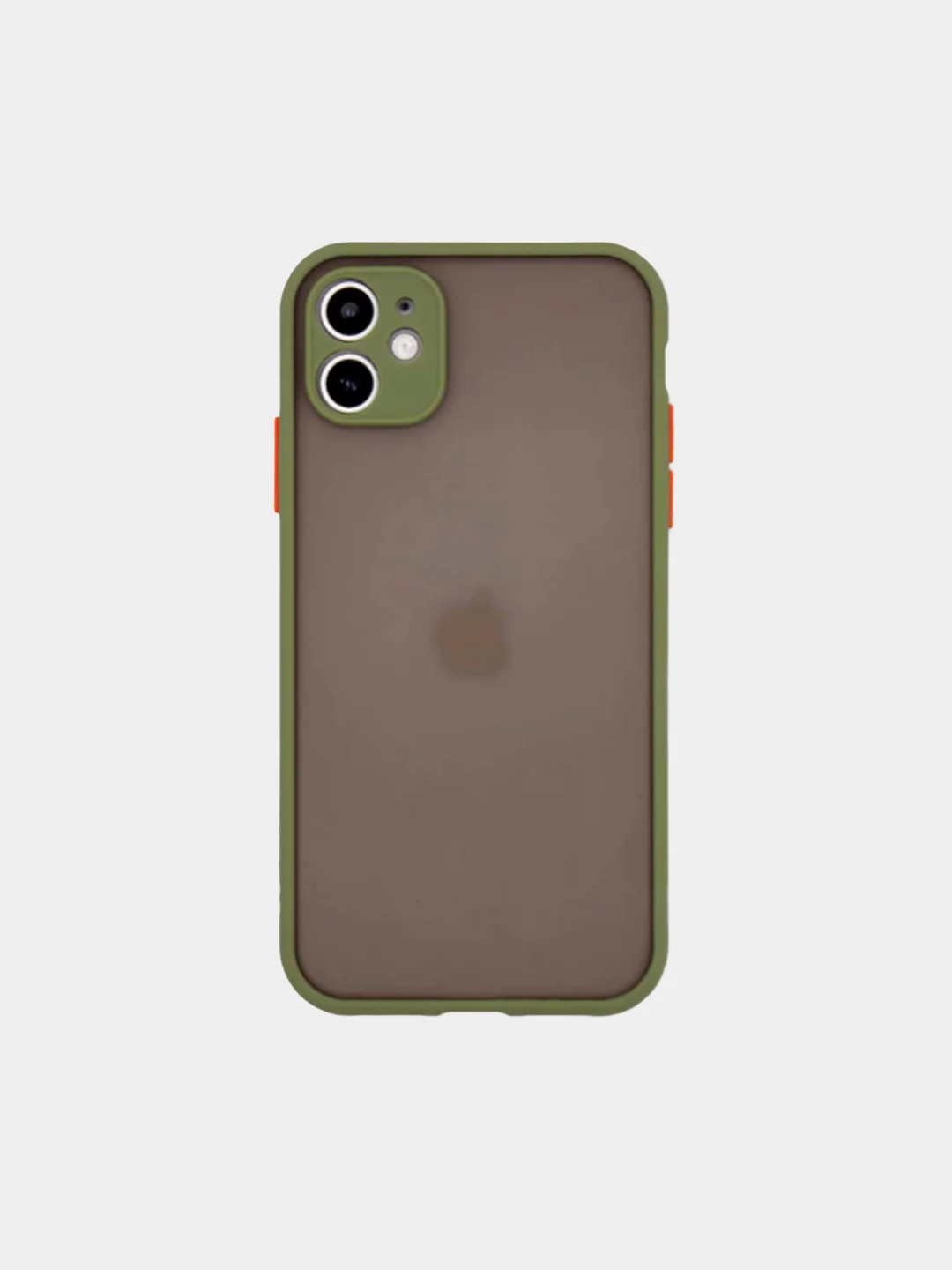 Зелёный хаки матовый силиконовый чехол для iPhone 13, 13 Pro, XR, 11, 11 Pro, 7/8, 12 mini, 12, 12 Pro