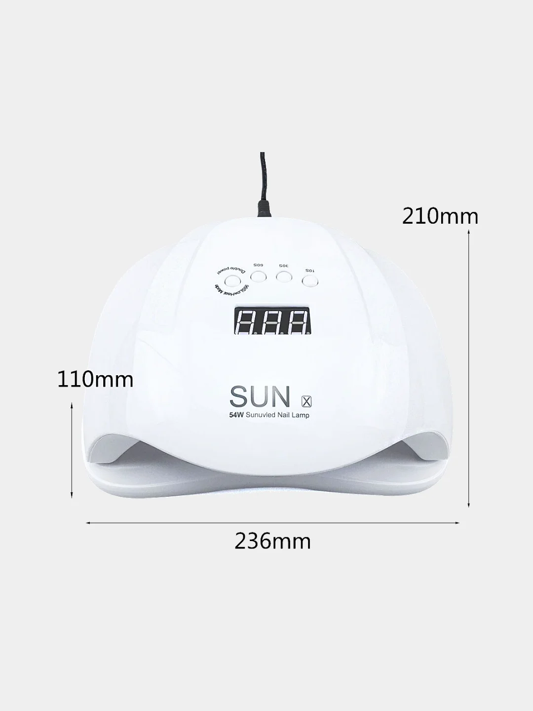Белый лампа для маникюра SUN X с дисплеем, ультрафиолетовая сушилка для ногтей, 54 Вт