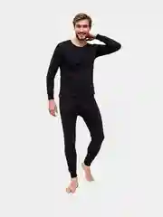 Черный мужское термобелье с начесом