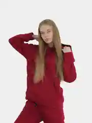 Багровый толстовка с капюшоном, унисекс, хлопок