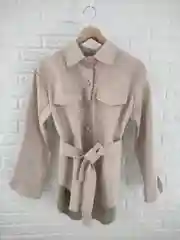 Рубашка женская кожаная с поясом