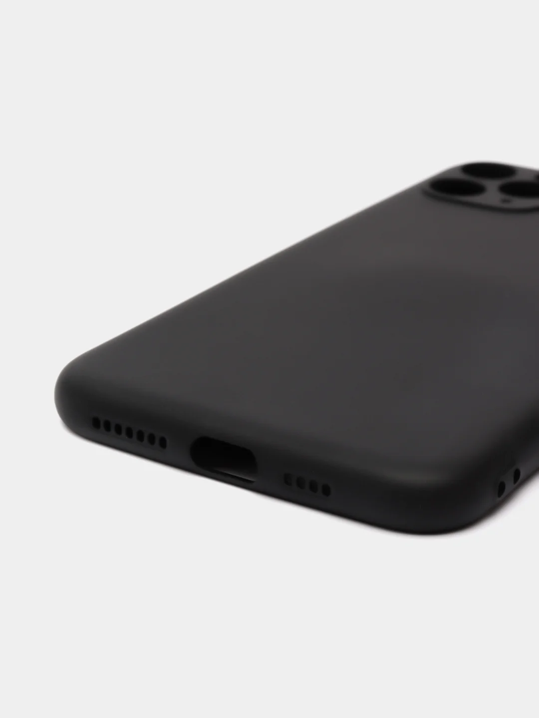 Черный чехол силиконовый на iPhone 11 Pro Max
