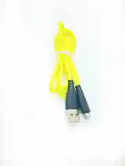 Желтый кабель USB цветной силиконовый для зарядки, разъём microUSB, длина 1 метр