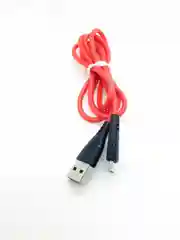 Желтый кабель USB цветной силиконовый для зарядки, разъём microUSB, длина 1 метр