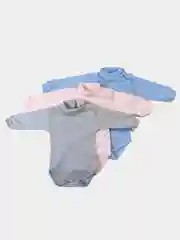 Боди однотонное утепленное с горловиной для мальчиков и девочек