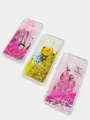 Коралловый чехол Honor 9C / Huawei P40 Lite E, Хонор 9С силиконовый переливающийся жидкий с блестками