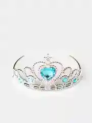 Серебряный детские украшения, корона с палочкой, косичка Эльзы, серьги, бусы