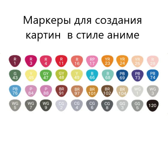 Набор маркеров двухсторонних для скетчинга / Маркеры для скетчинга / фломастеры / 30 шт