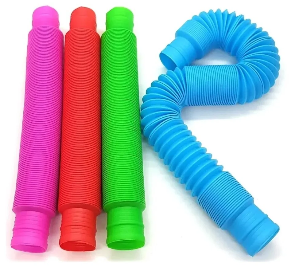 Трубка Поп Ит 20 см, Pop tubes, Игрушка Антистресс, Трубка гофра для детей