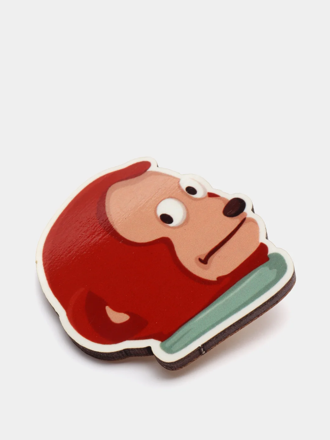 Значок деревянный "Monkey Puppet"