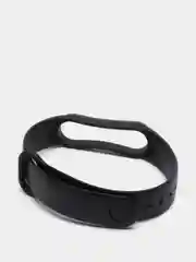 Черный ремешок для Xiaomi Mi Band 5 / 6  , однотонный силиконовый чёрный
