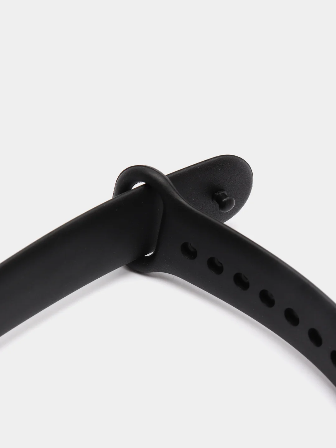 Черный ремешок для Xiaomi Mi Band 5 / 6  , однотонный силиконовый чёрный