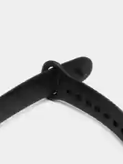 Черный ремешок для Xiaomi Mi Band 5 / 6  , однотонный силиконовый чёрный