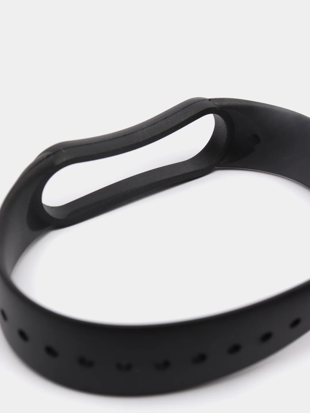 Черный ремешок для Xiaomi Mi Band 5 / 6  , однотонный силиконовый чёрный