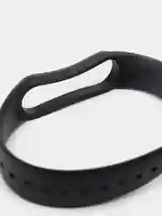 Черный ремешок для Xiaomi Mi Band 5 / 6  , однотонный силиконовый чёрный