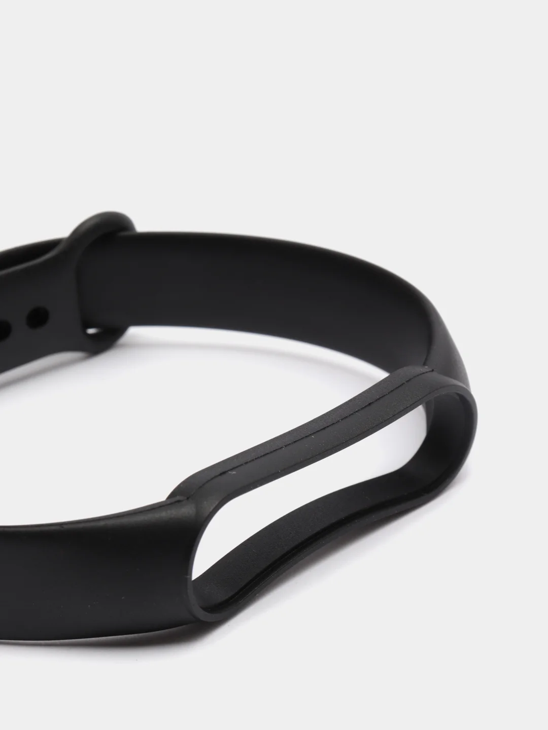 Черный ремешок для Xiaomi Mi Band 5 / 6  , однотонный силиконовый чёрный