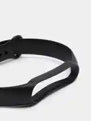 Черный ремешок для Xiaomi Mi Band 5 / 6  , однотонный силиконовый чёрный