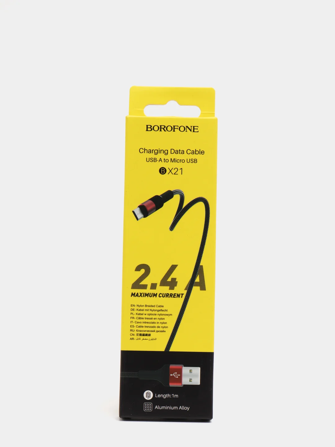 Красный кабель зарядный Borofone BX21 Micro-USB, для Android