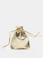 Мешочек из парчи золотистый 9*7 см