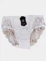 Белый кружевные женские трусы