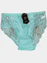 Бирюзовый кружевные женские трусы