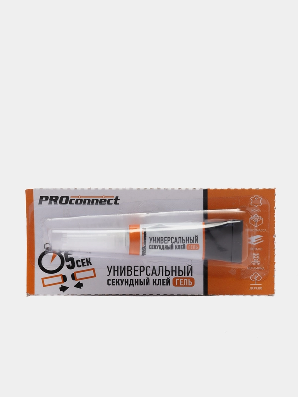 Универсальный секундный клей-гель PROconnect, 3 г, суперклей