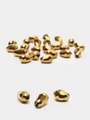 Золотой бусины стеклянные, форма  капли