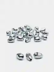 Серебряный бусины стеклянные, форма  капли