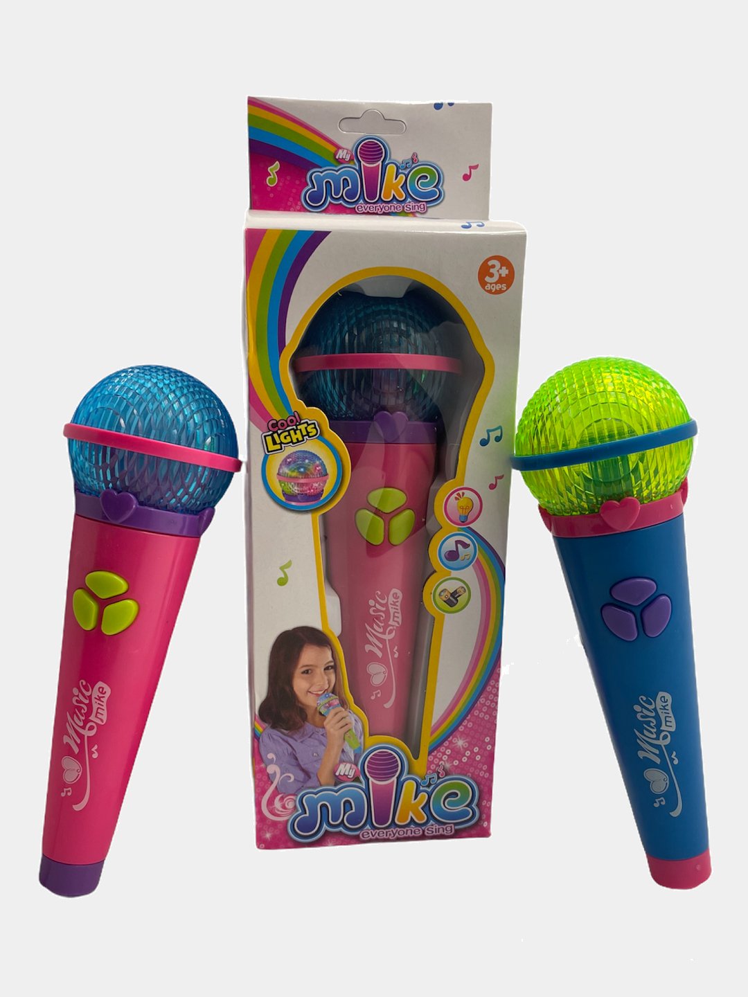Детский микрофон розовый со стойкой SING STAR HT168B оптом