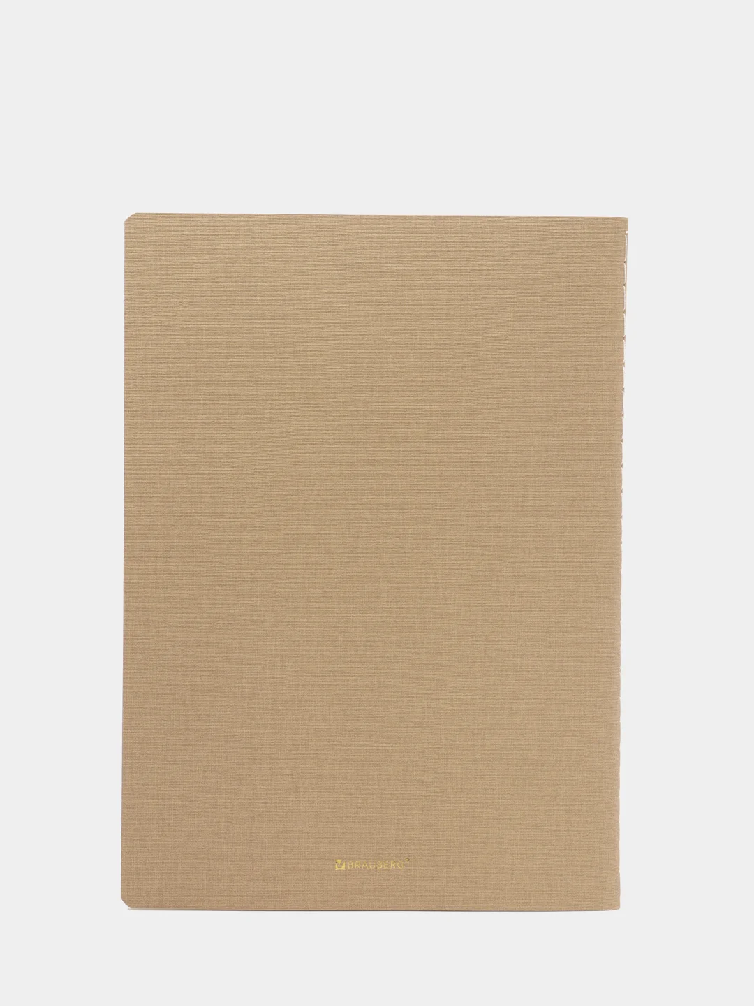 Тетрадь B5 60л, клетка, экокожа под лён, бежевый, BRAUBERG PASTEL, 403874