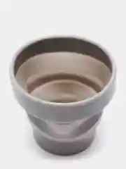 Серый стакан силиконовый складной