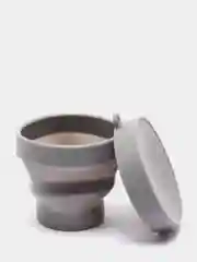 Серый стакан силиконовый складной
