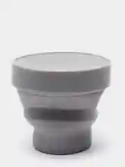 Серый стакан силиконовый складной