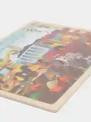 Зеленый мозайка из дерева