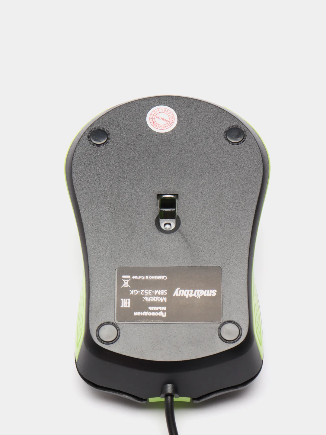 Зеленый мышь, проводная, Smartbuy One 352