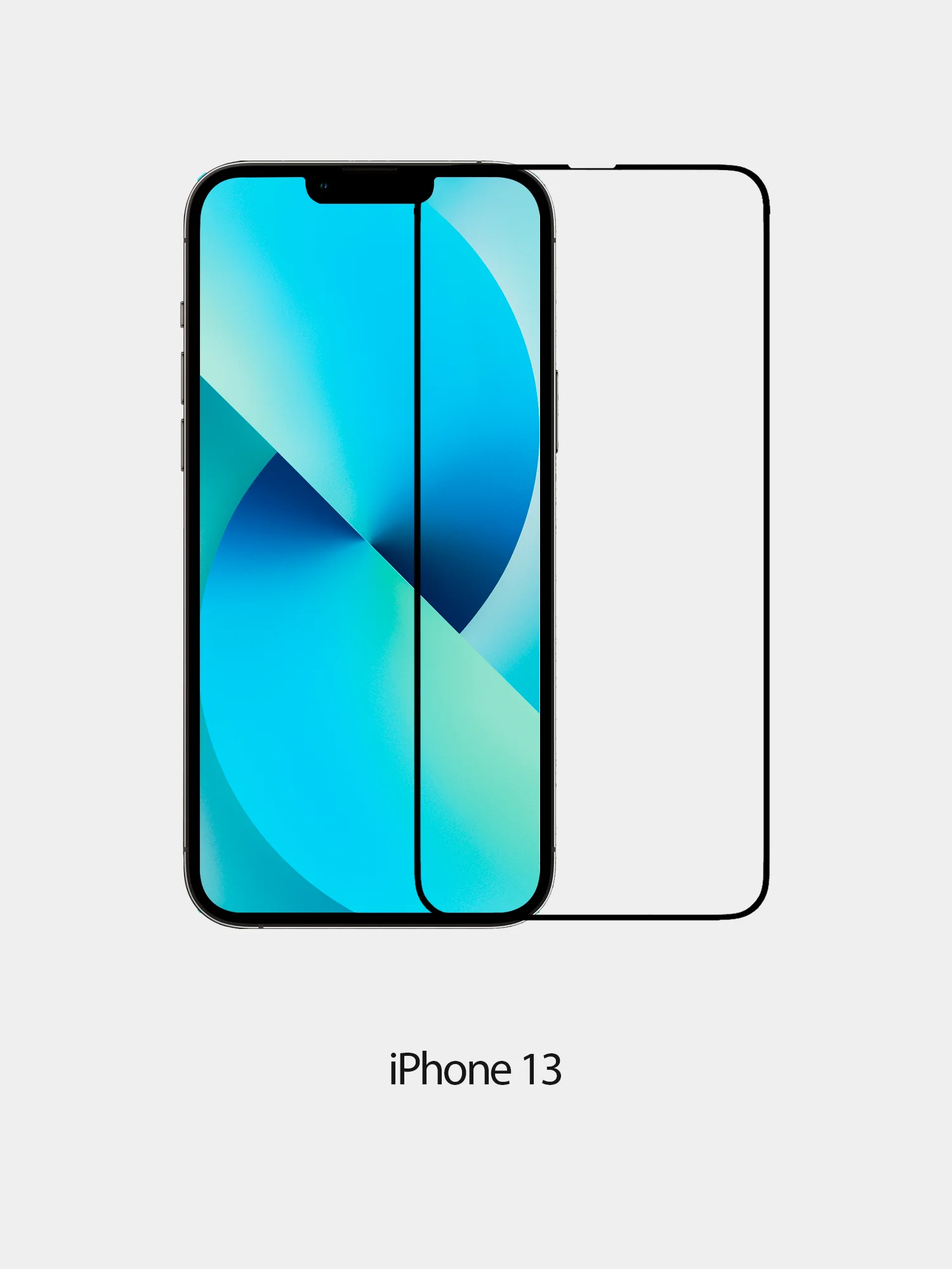 Защитное стекло 5D для iPhone всех моделей с тонкой черной рамкой