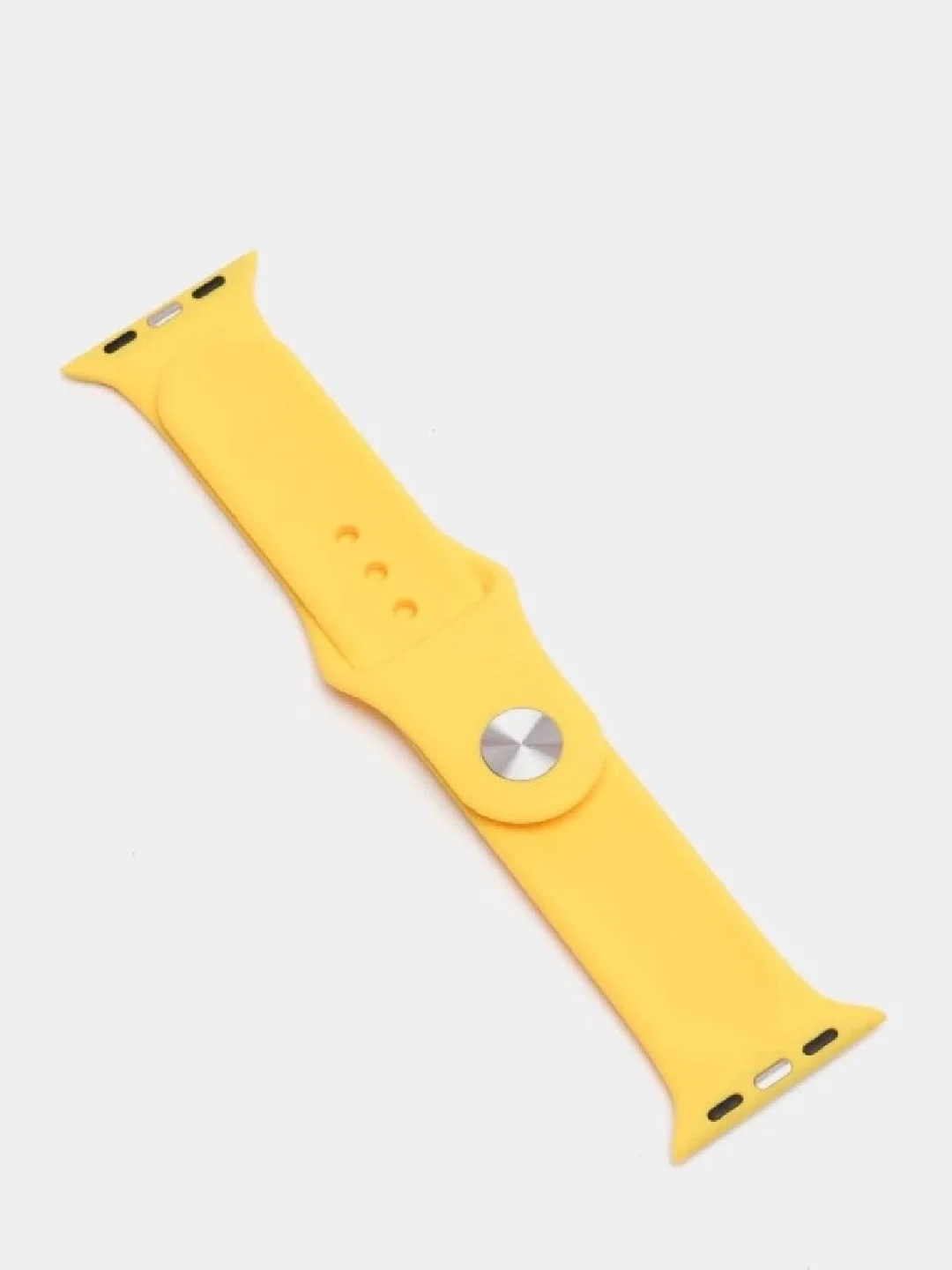 Желтый ремешок для Apple Watch 2, 3, 4, 5, 6 и SE, силиконовый