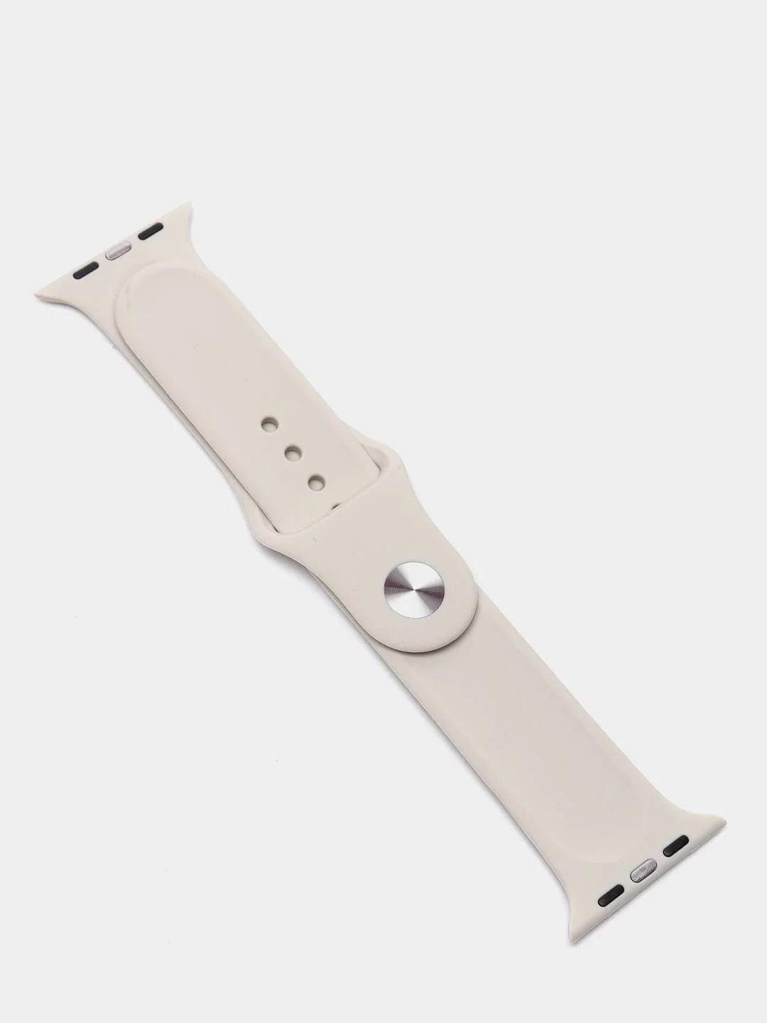 Бежевый меланж ремешок для Apple Watch 2, 3, 4, 5, 6 и SE, силиконовый