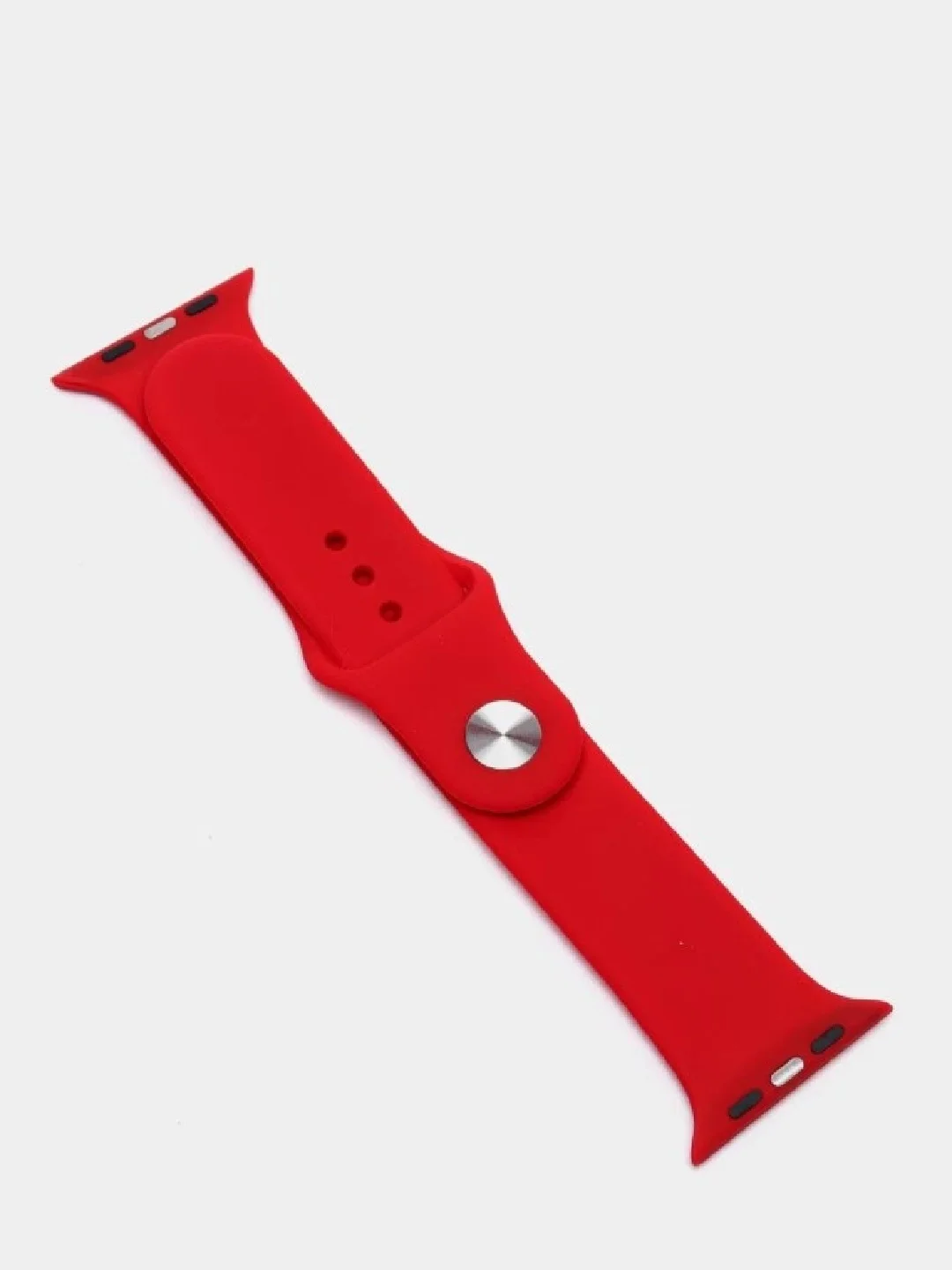 Красный ремешок для Apple Watch 2, 3, 4, 5, 6 и SE, силиконовый