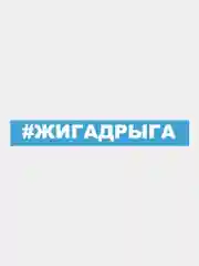 Белый наклейка на автомобиль "#жигадрыга"