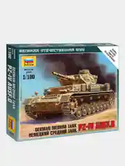 Модель сборная из пластика 1:100 "Танк средний PZ.KPFW.IV AUSF D WWII DE"