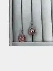 Белый серьги с кристаллами Сваровски круглые