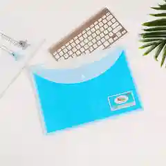 Голубой папка цветная с кнопкой для документов/листов/журналов