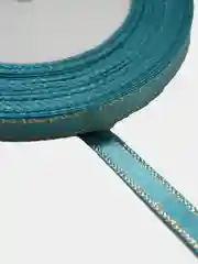 Атласная лента с золотой каемкой