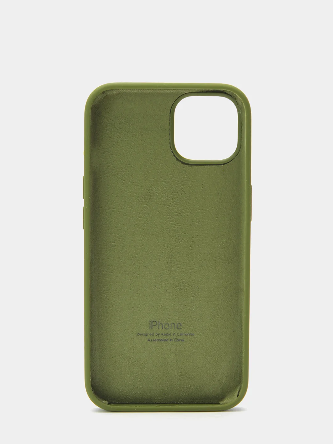 Лесной зеленый чехол Silicone Case для iPhone 13 с закрытым низом