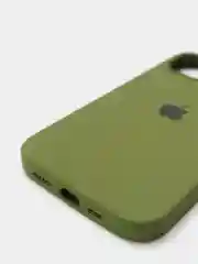 Лесной зеленый чехол Silicone Case для iPhone 13 с закрытым низом