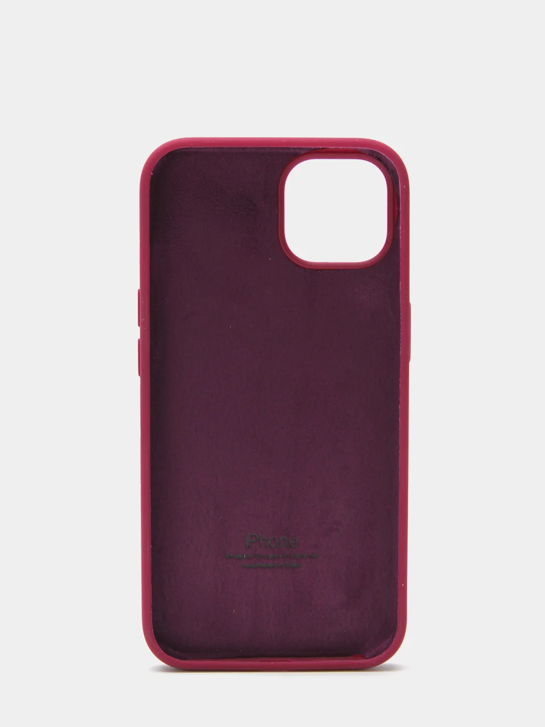 Бордовый чехол Silicone Case для iPhone 13 с закрытым низом